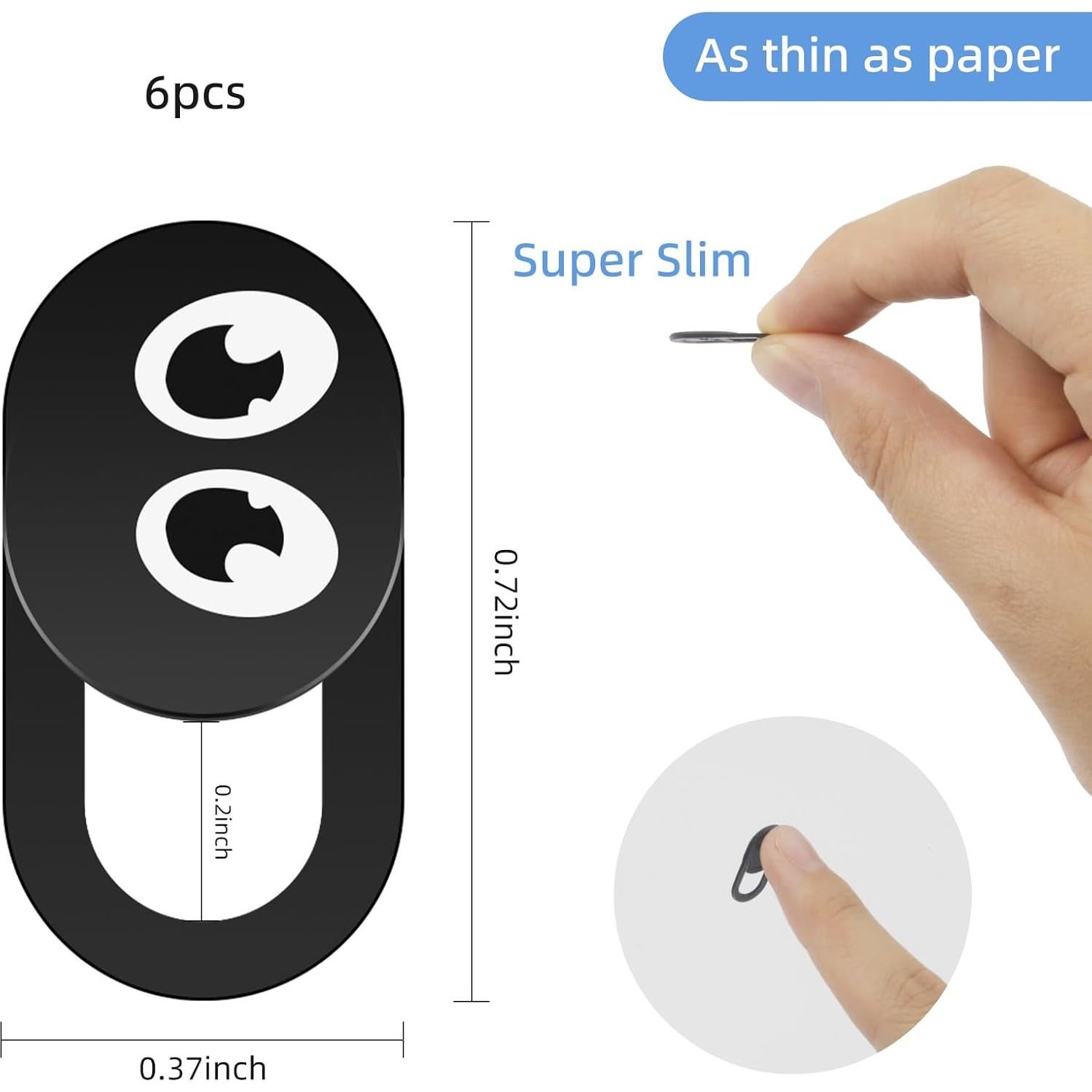 Cubierta de Cámara Deslizante Pretwad 6PCS para Laptop y Smartphone