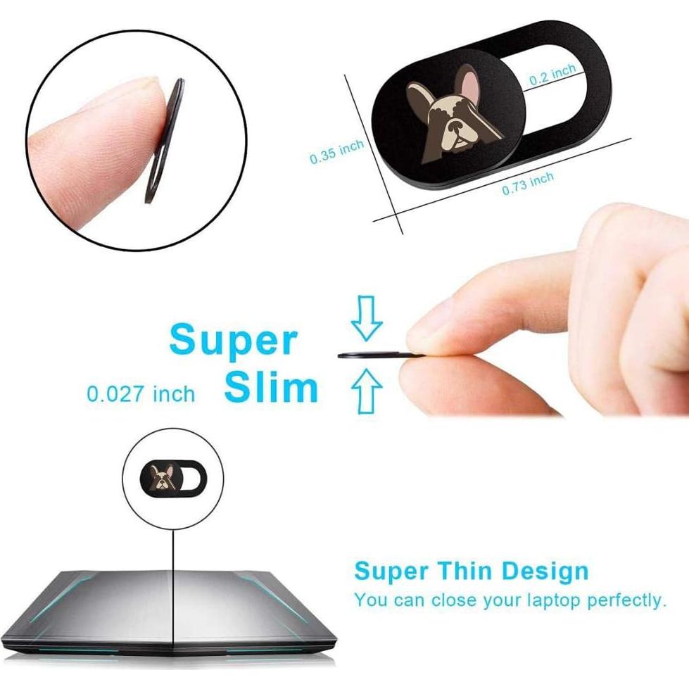 Cubierta de Webcam Deslizante MPD - Protección Privacidad 3 Unidades