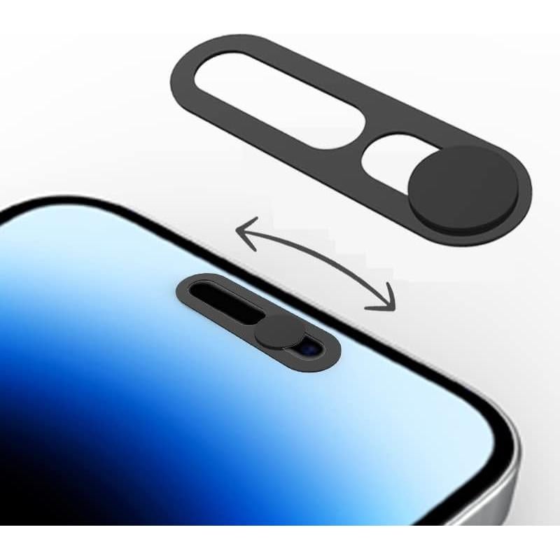 Cubierta de Cámara Frontal Peramarl para iPhone 14/15/16 - 2PCS Negro