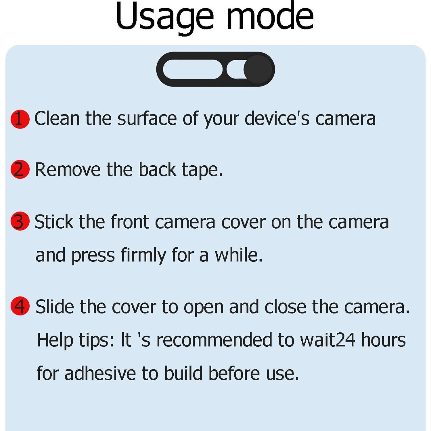 Cubierta de Cámara Frontal Peramarl para iPhone 14/15/16 - 2PCS Negro