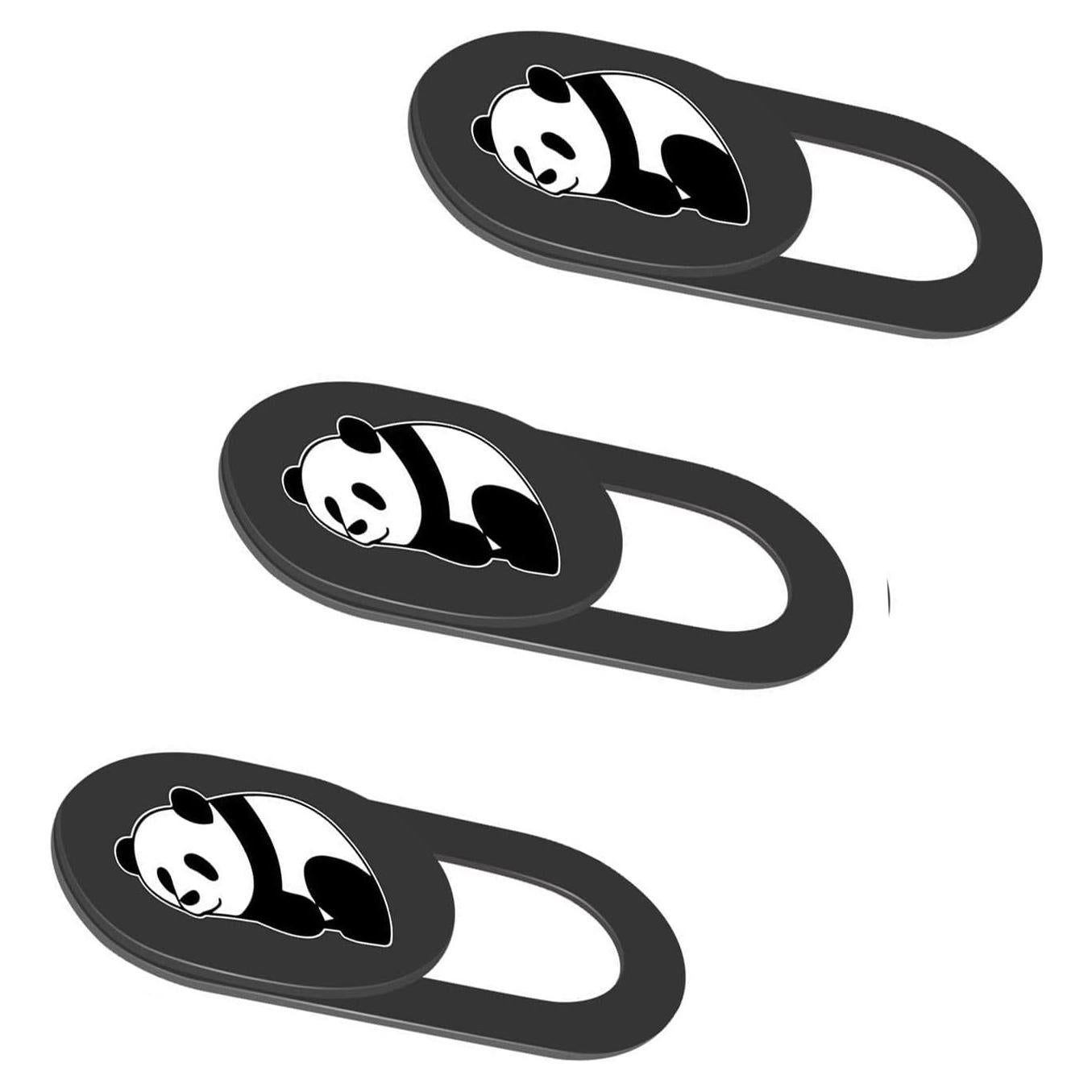 Cubierta de Webcam Eledabra 3PCS Panda Negro 0.7mm