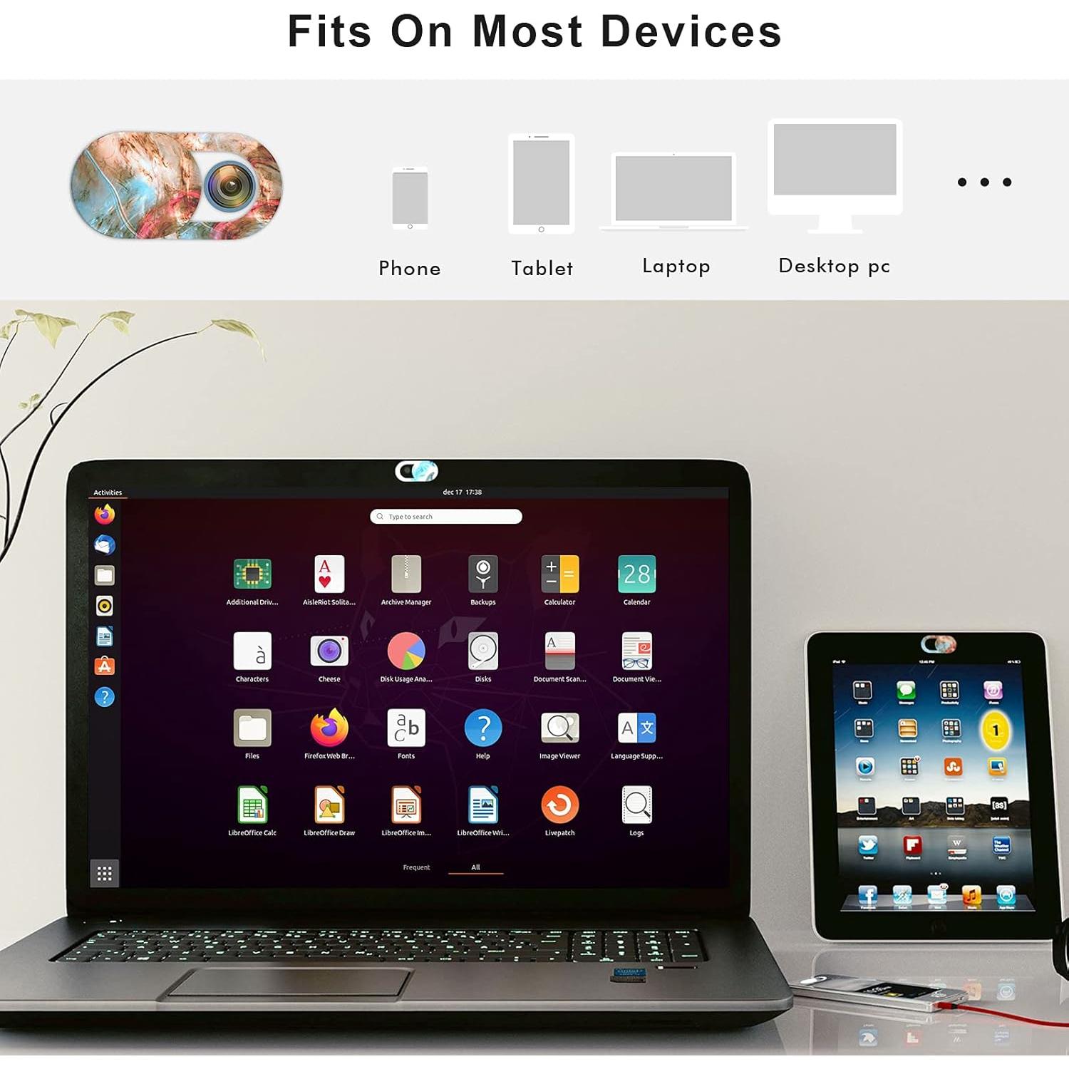 Cubiertas de Webcam Leadiy Marmoleado 3PCS para Laptop