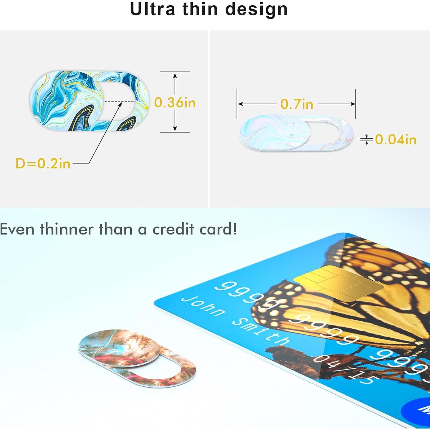 Cubiertas de Webcam Leadiy Marmoleado 3PCS para Laptop