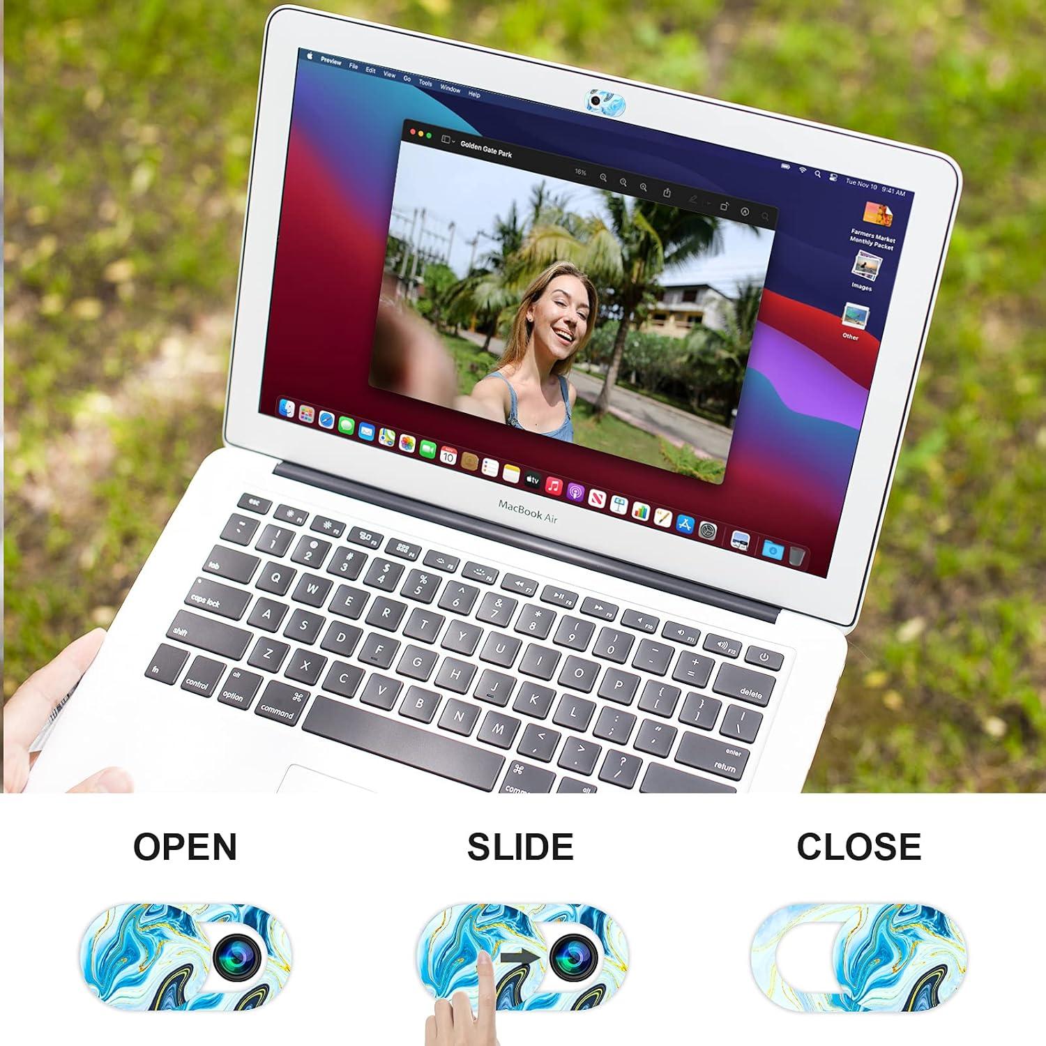 Cubiertas de Webcam Leadiy Marmoleado 3PCS para Laptop