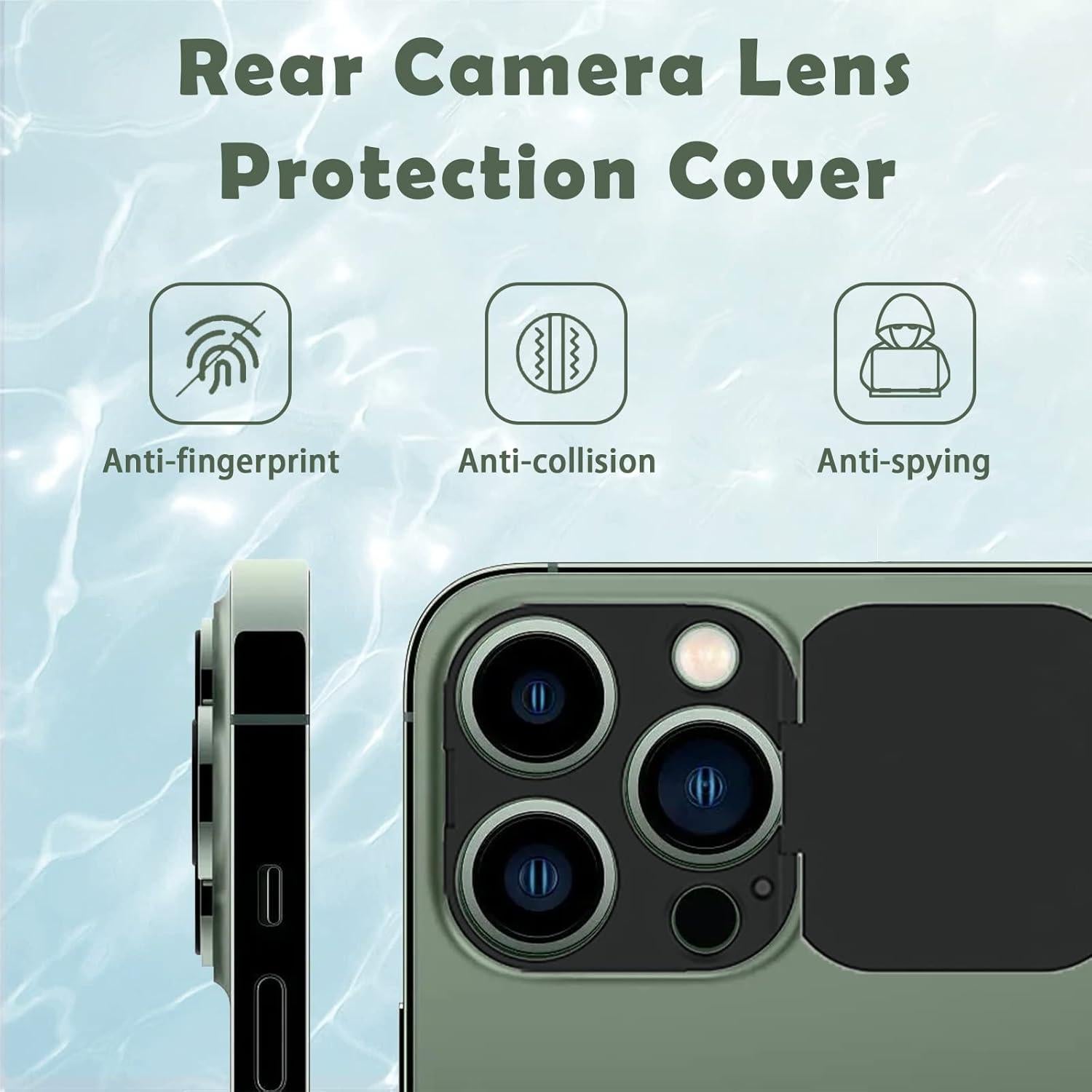 Cubierta de Cámara MakLuen Verde para Phone 13 Pro/Pro Max