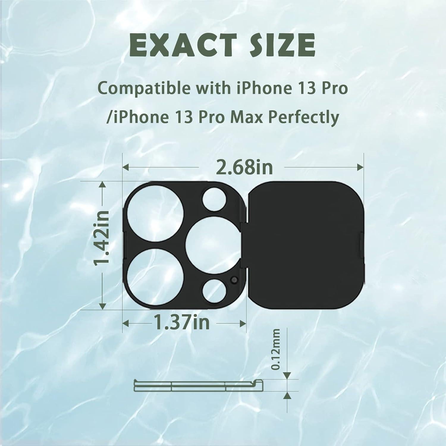 Cubierta de Cámara MakLuen Verde para Phone 13 Pro/Pro Max