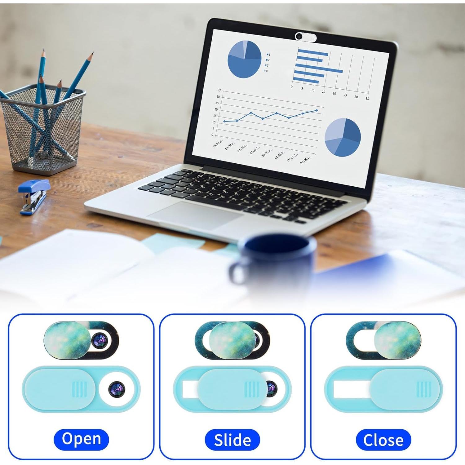 6 Piezas Deslizador Cubierta de Cámara LUSTRIB para Laptop