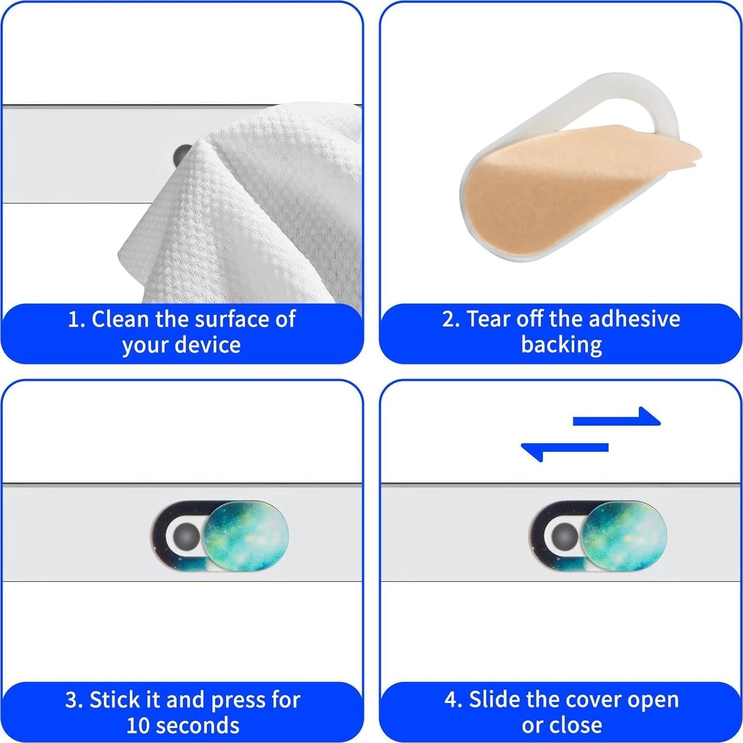 6 Piezas Deslizador Cubierta de Cámara LUSTRIB para Laptop