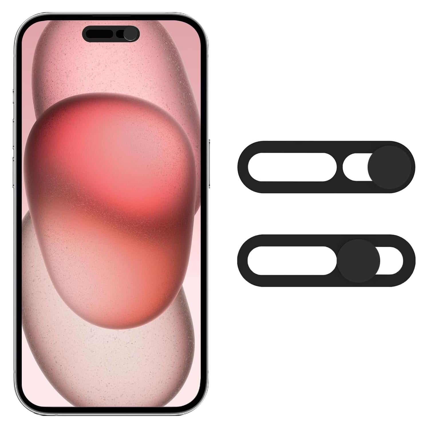 Phone Camera Cover,Webcam Cover Compatible for Phone 14 Pro/14 Pro Max/15/15 Plus/15 Pro/15 Pro Max,Protect Privacy and Security,Not Affect Facial Recognition(Black)