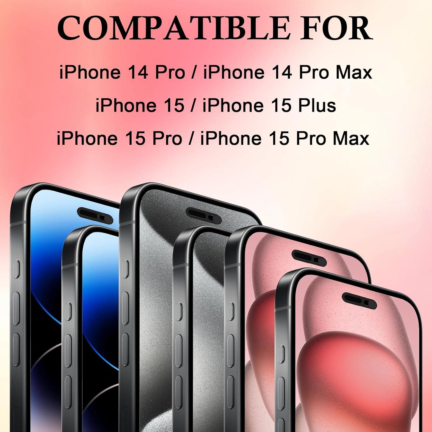 Phone Camera Cover,Webcam Cover Compatible for Phone 14 Pro/14 Pro Max/15/15 Plus/15 Pro/15 Pro Max,Protect Privacy and Security,Not Affect Facial Recognition(Black)