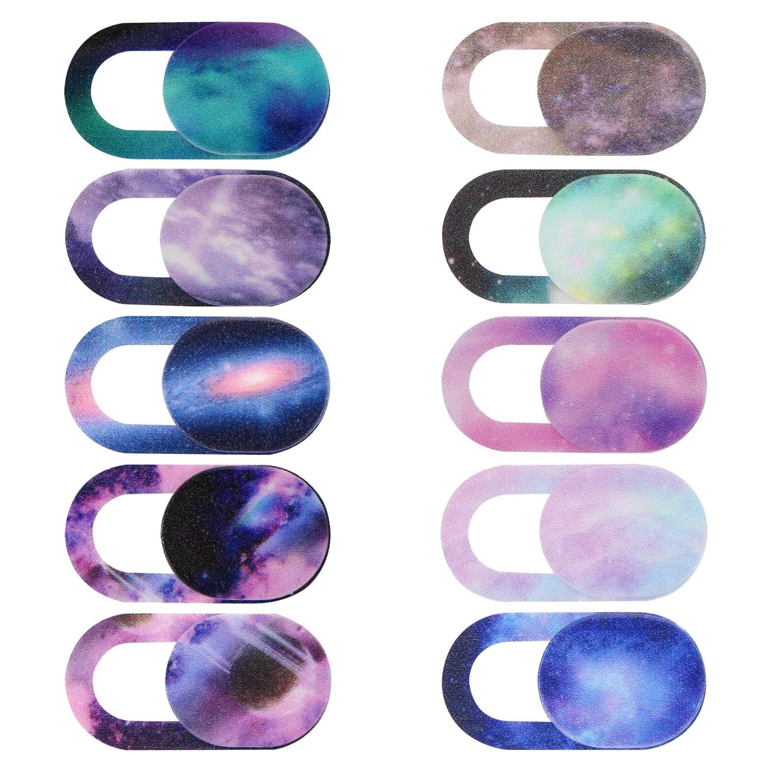 10pcs Laptop Camera Cover Slide Universe Webcam Cover Slide Starry Sky Ultra Thin Web Camera Cover for Laptop Desktop PC MacBook Pro iPad Smartphone Tablet Privacy Security Camera Blocker