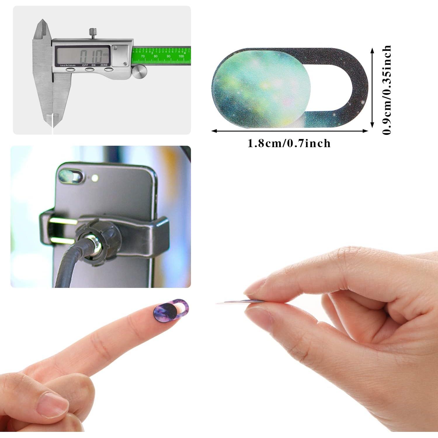 10pcs Laptop Camera Cover Slide Universe Webcam Cover Slide Starry Sky Ultra Thin Web Camera Cover for Laptop Desktop PC MacBook Pro iPad Smartphone Tablet Privacy Security Camera Blocker