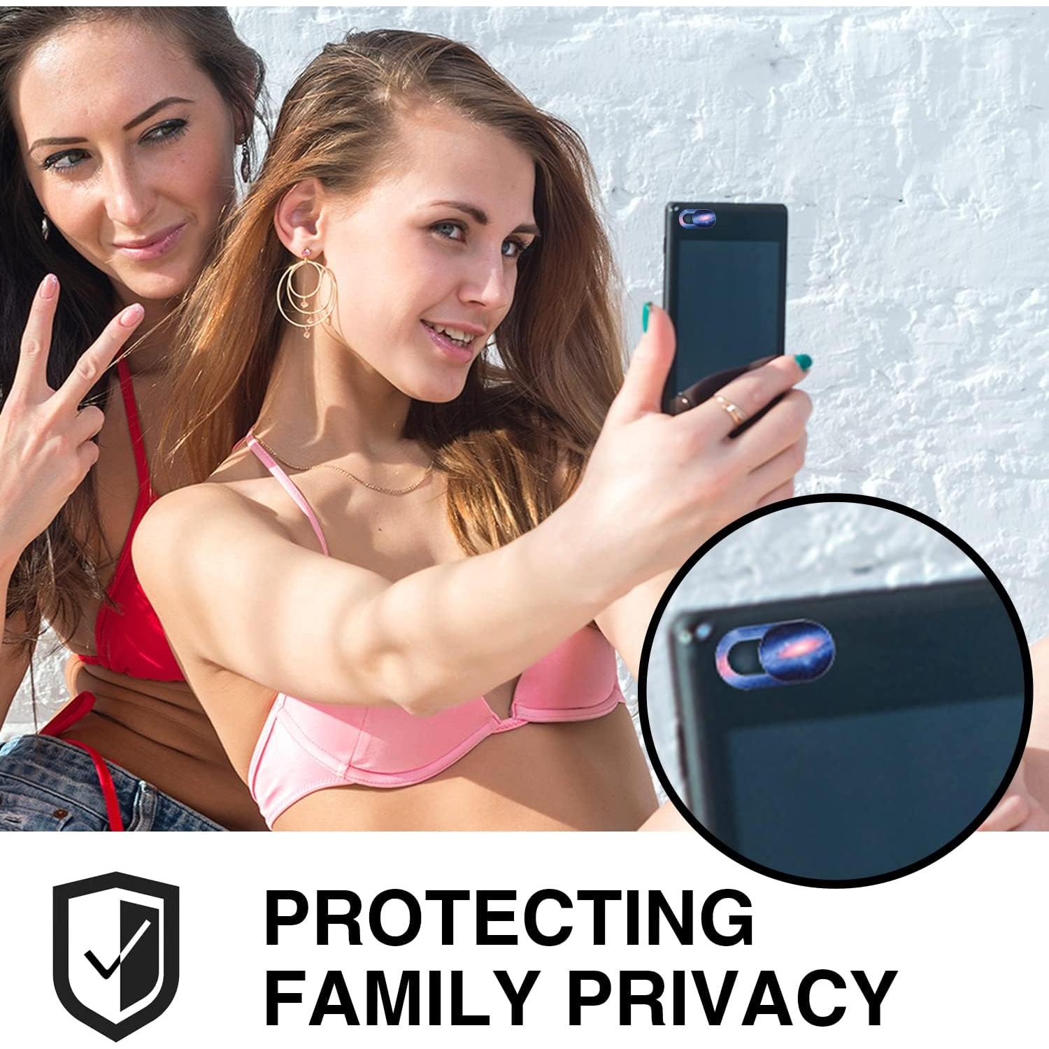 10pcs Laptop Camera Cover Slide Universe Webcam Cover Slide Starry Sky Ultra Thin Web Camera Cover for Laptop Desktop PC MacBook Pro iPad Smartphone Tablet Privacy Security Camera Blocker