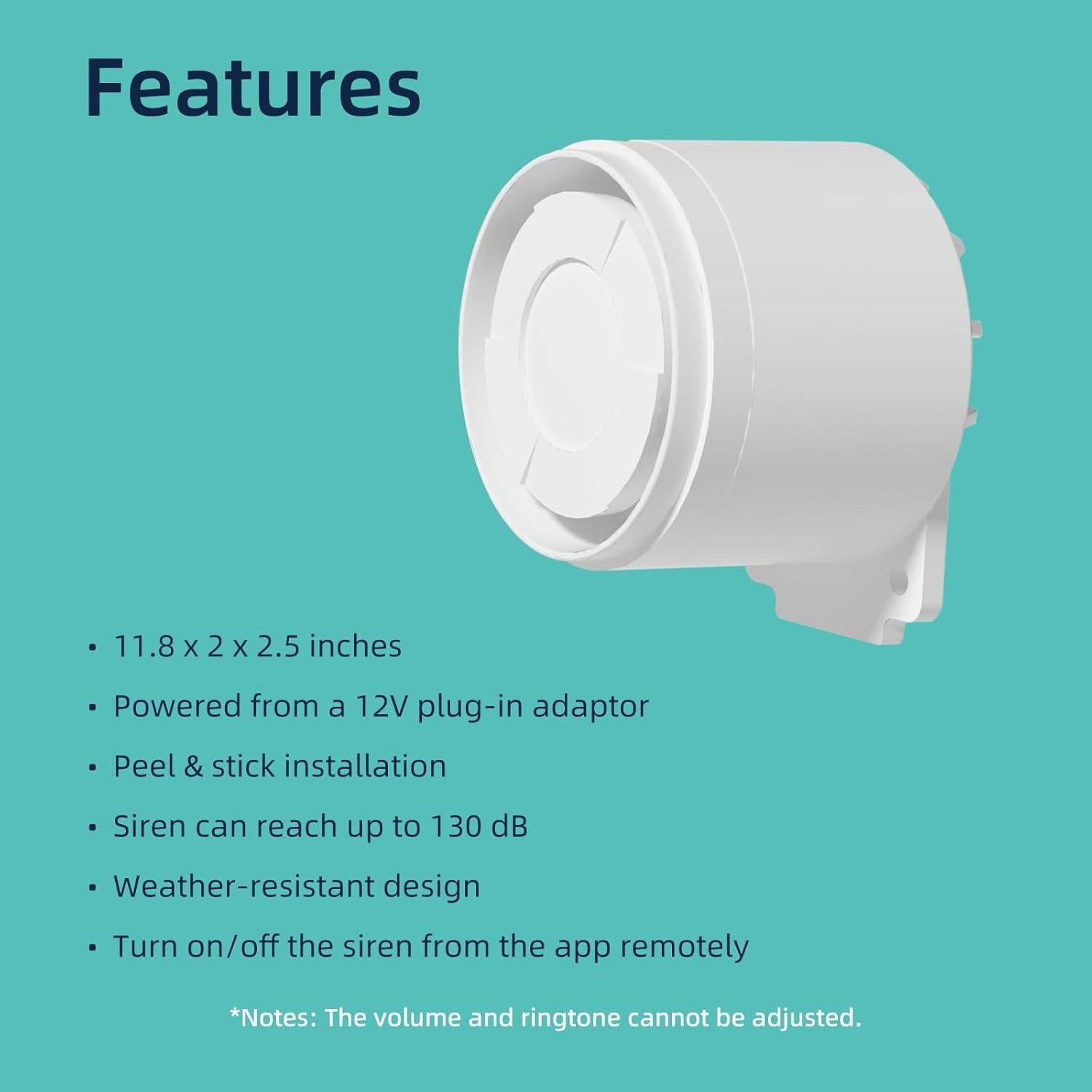 Sistema de Alarma Inalámbrico GRSICO 7 Piezas 130dB