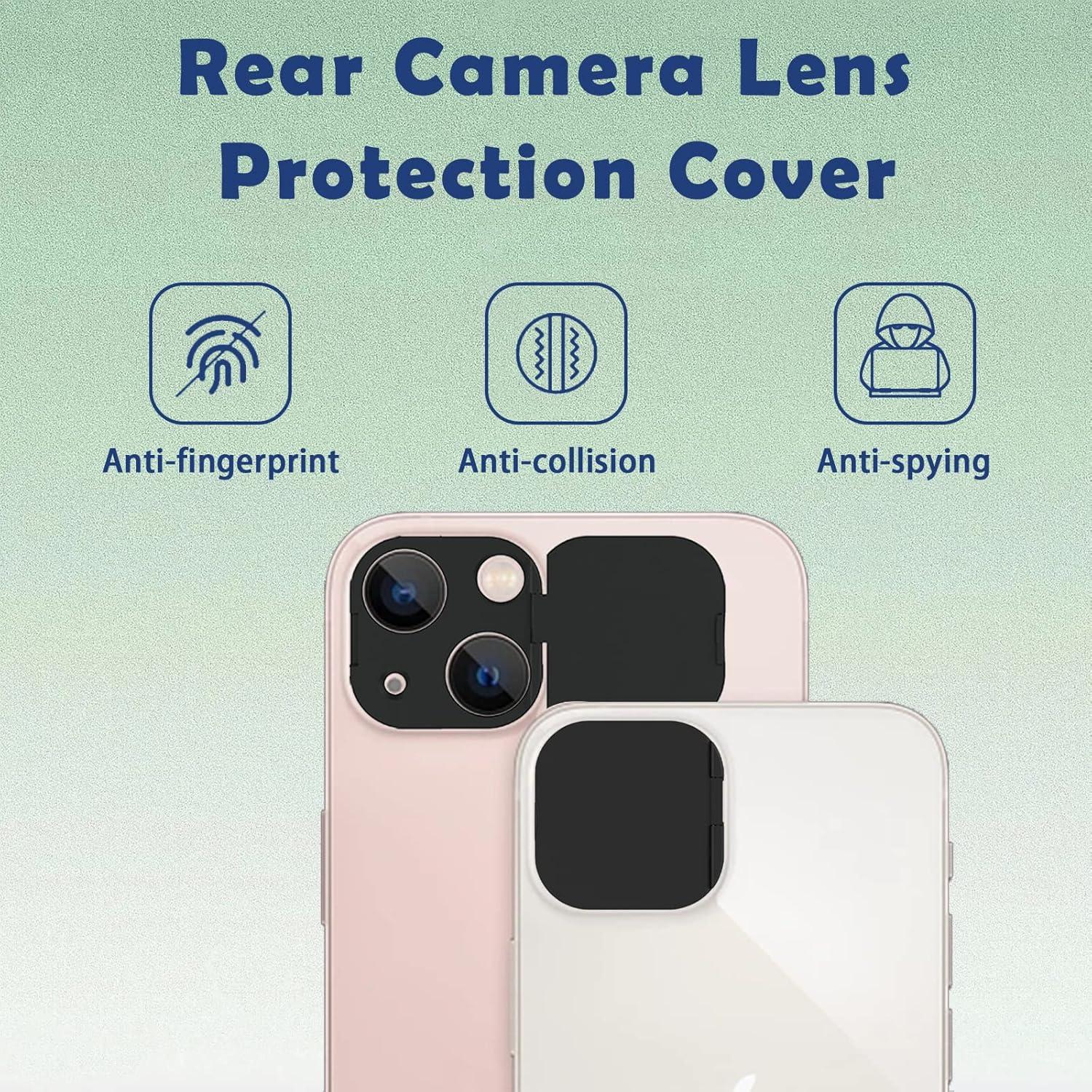 Cubierta de Cámara MakLuen para iPhone 14/14 Plus - Negro