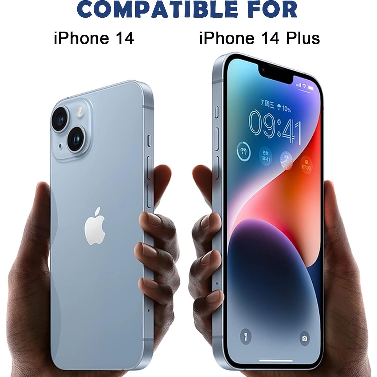 Cubierta de Cámara MakLuen para iPhone 14/14 Plus - Negro