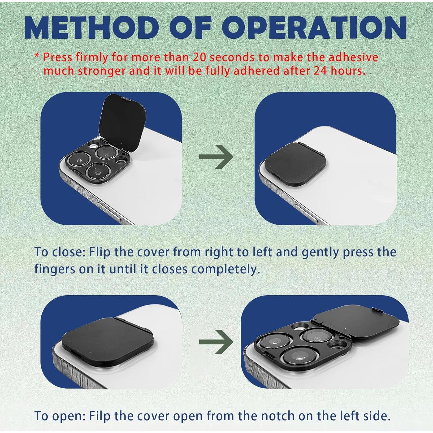 Cubierta de Cámara MakLuen para iPhone 14/14 Plus - Negro