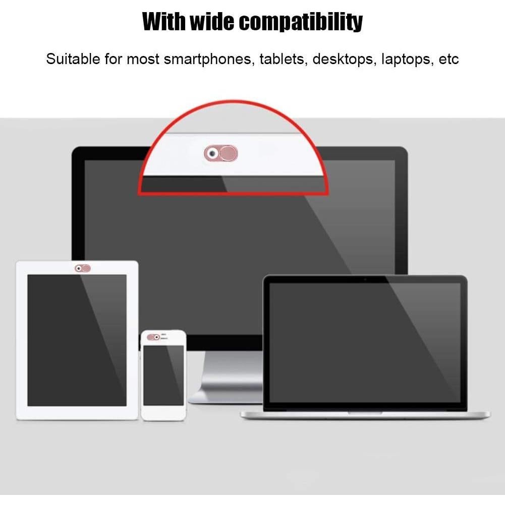 Cubierta de Webcam Zopsc Rosa Ultra Fina 3 Piezas Seguridad