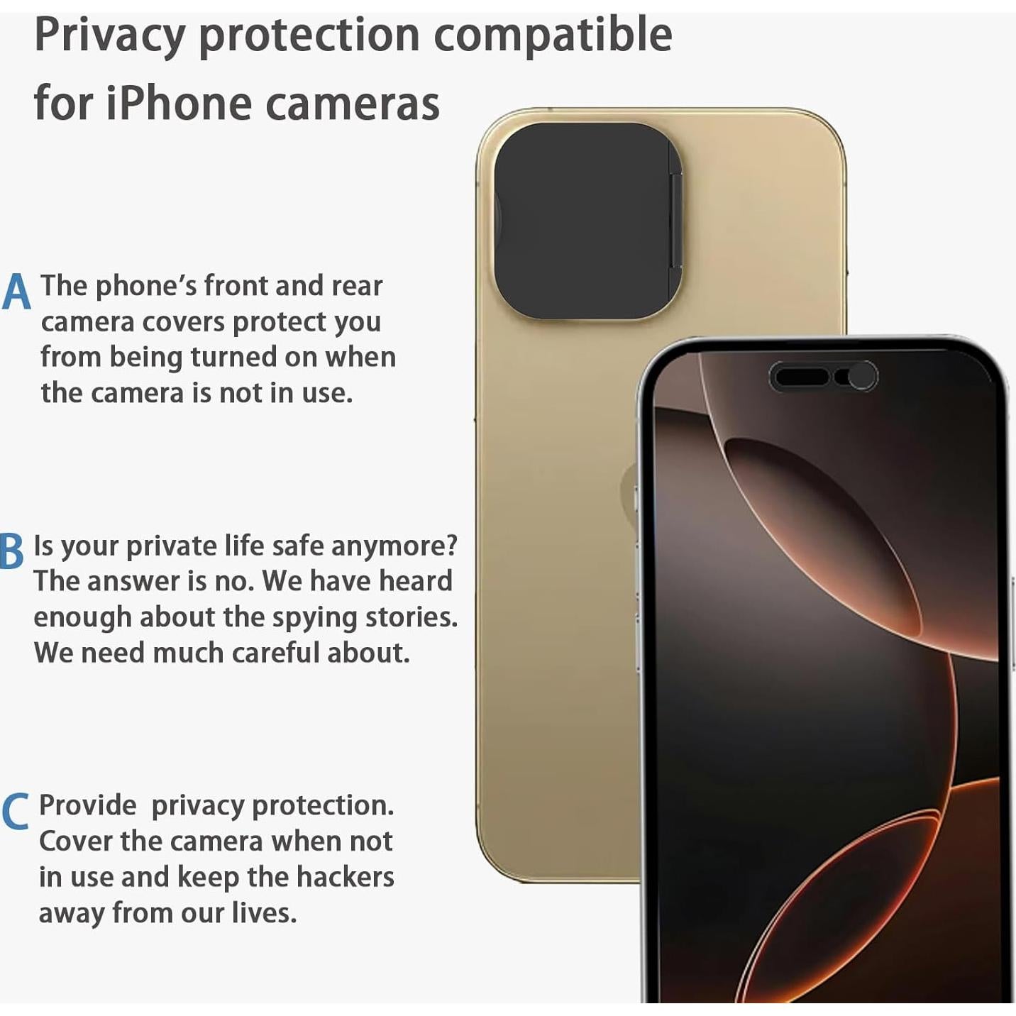 Cubierta de Privacidad EYSOFT para iPhone 16 Pro/Max - 2 Piezas