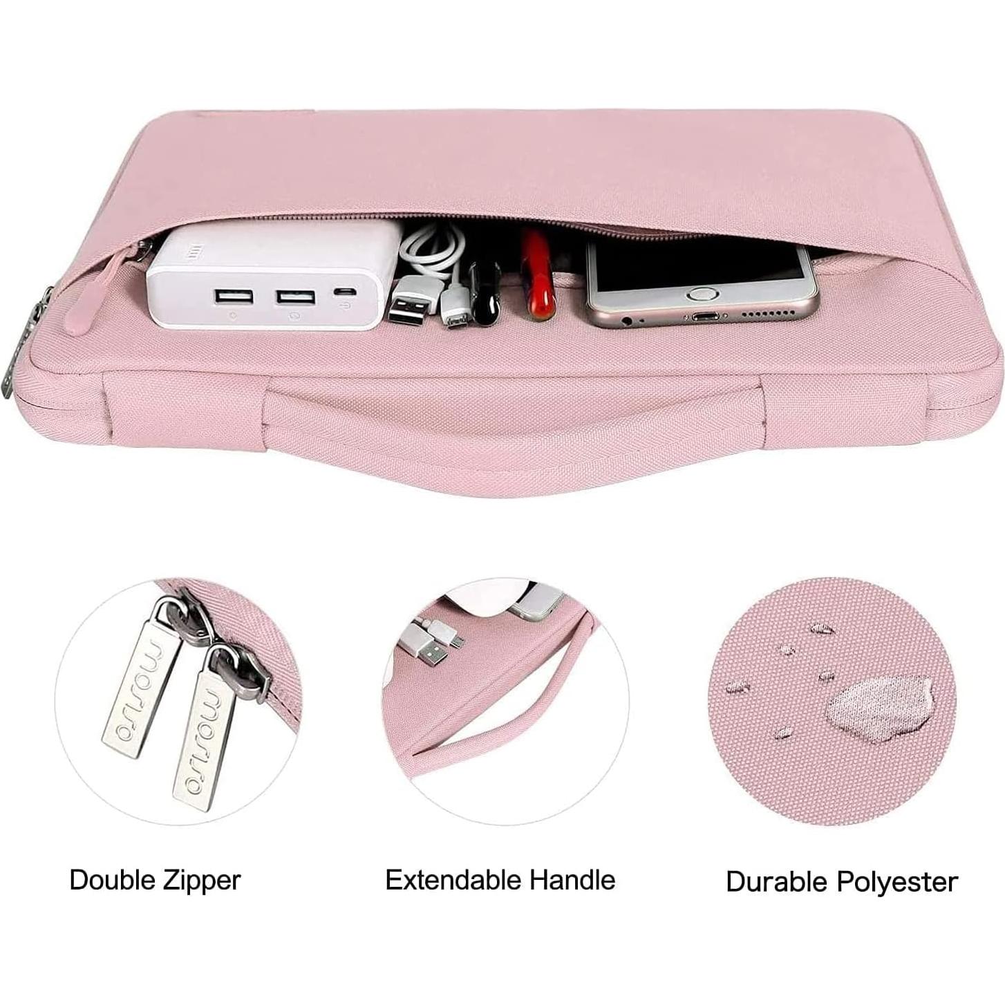 Funda Dura Mosiso para MacBook Air 15" M4 M3 M2 Rosa Bebé