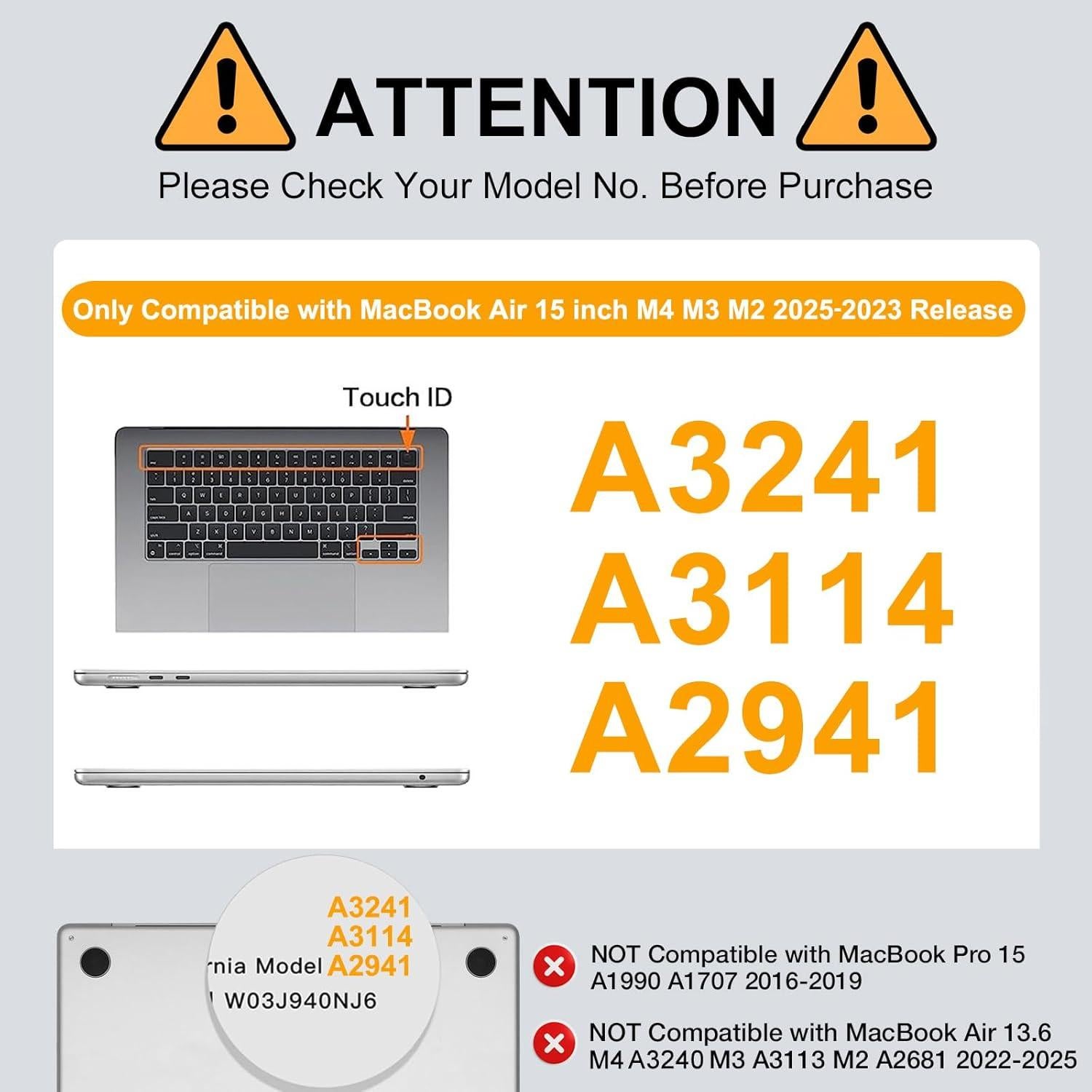 Funda MOSISO para MacBook Air 15" M4 M3 M2 - Azul Marino