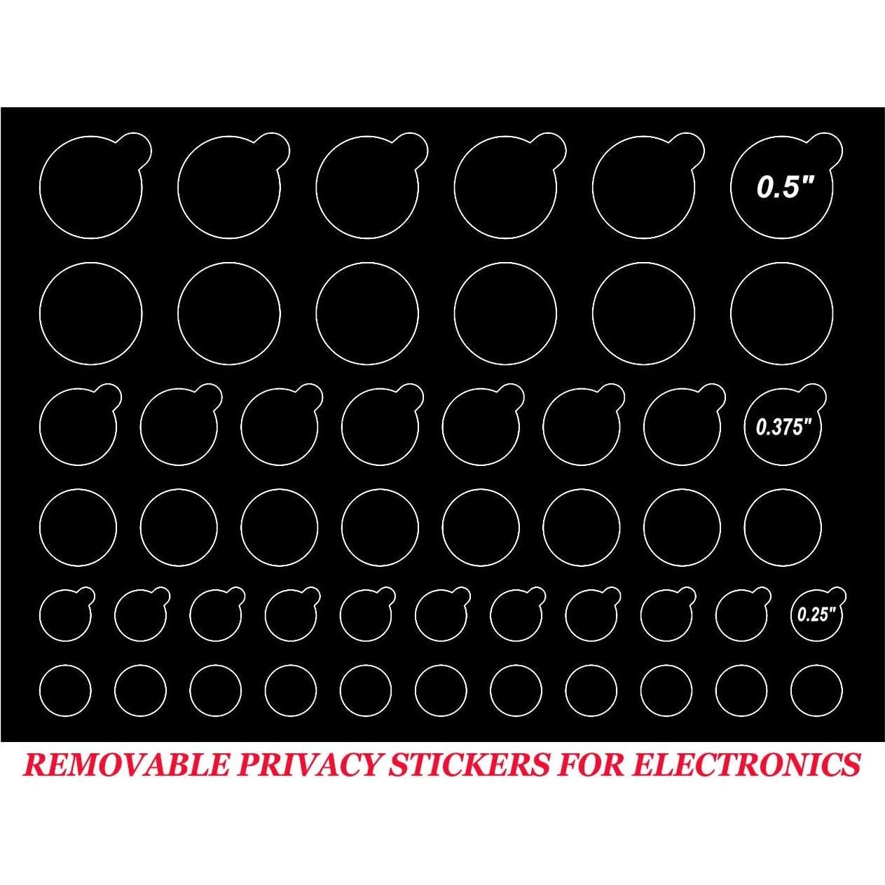 Cubiertas de Privacidad para Webcam TINGYI - 100 Stickers Negros