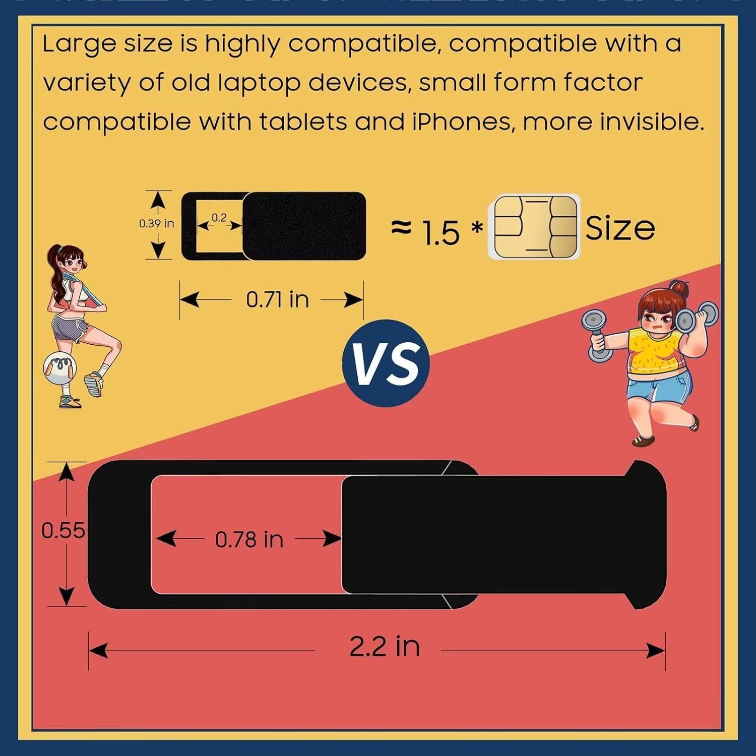 Cubierta de Cámara JUNGLE DEER para MacBook y Teléfono - Paquete de 6