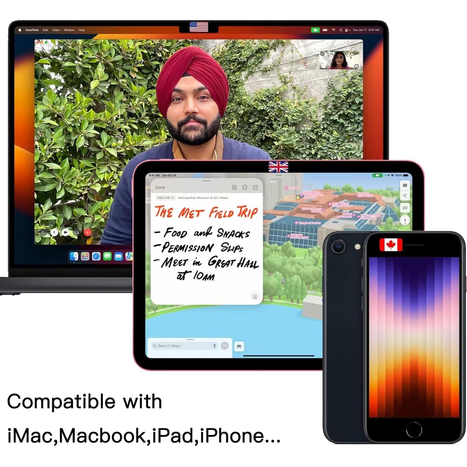 Cubierta de Cámara JUNGLE DEER para MacBook y Teléfono - Paquete de 6