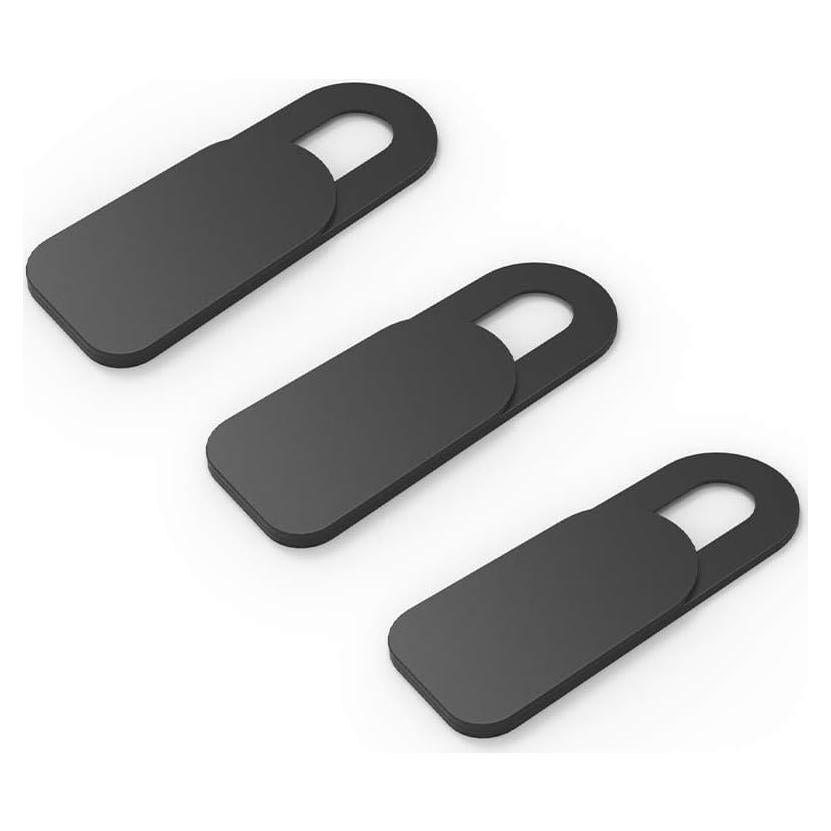 Cubierta Deslizante para Webcam SenseAGE - 3 Piezas, Negro