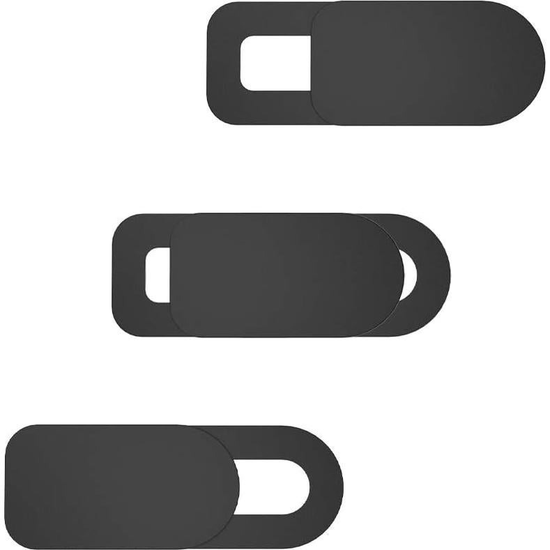 Cubierta Deslizante para Webcam SenseAGE - 3 Piezas, Negro