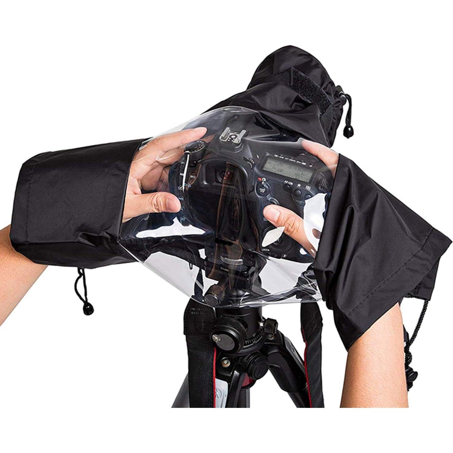 Cubierta de Lluvia WANBY para Cámara DSLR Impermeable Negra