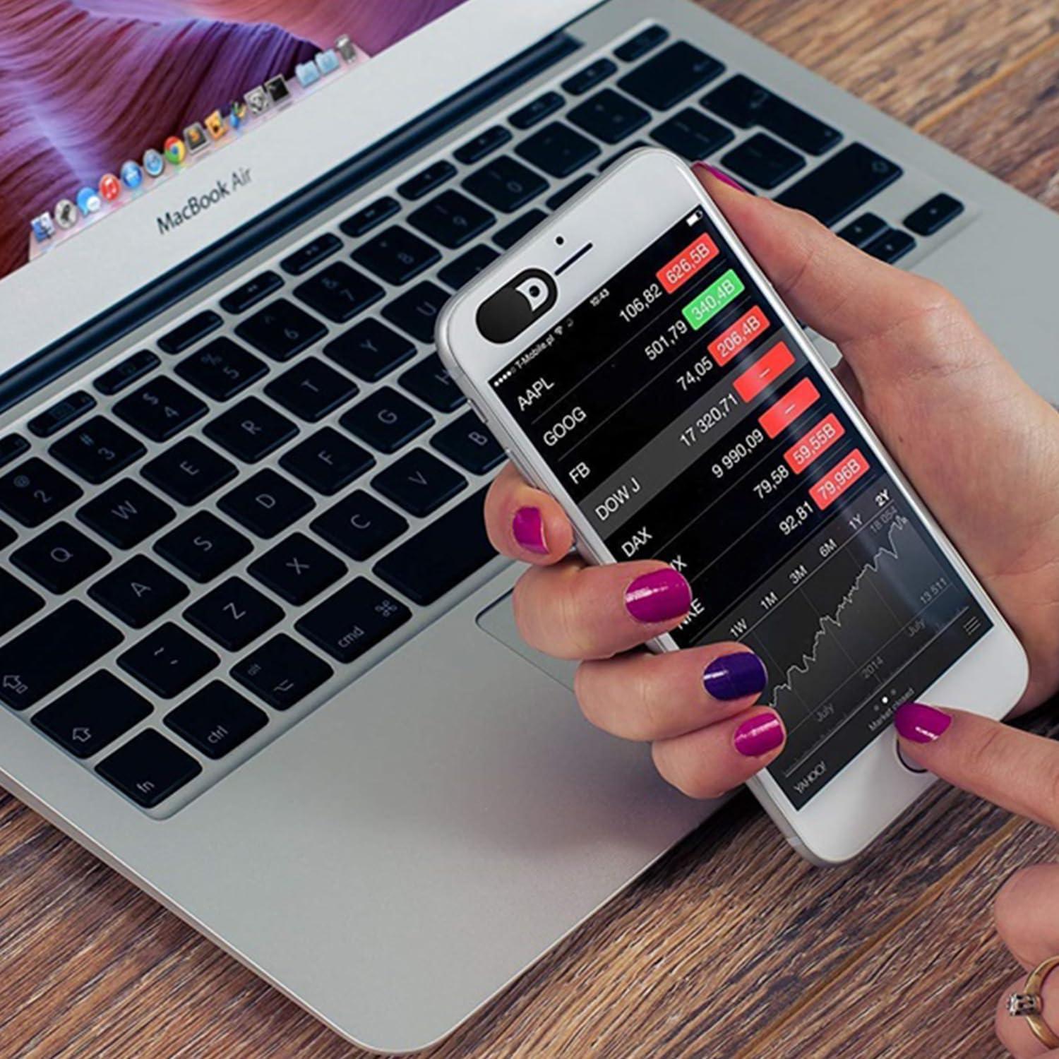 Set de 10 Cubiertas de Webcam MUBUY-GOL Ultra Fina Negra