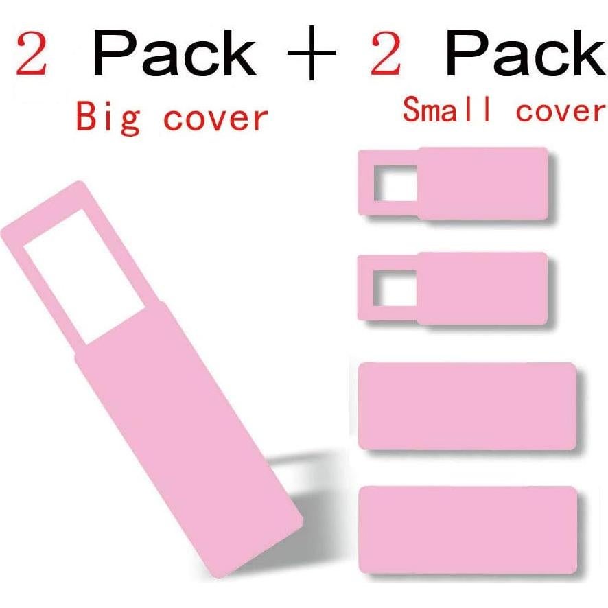 Huaxi Ultra-Thin Webcam Cover Slide Laptop Camera Cover Sticker Blocker for Laptop Apple MacBook iMac iPad Cell Phone Tablet Echo Show Anti Spy Privacy (Pink)