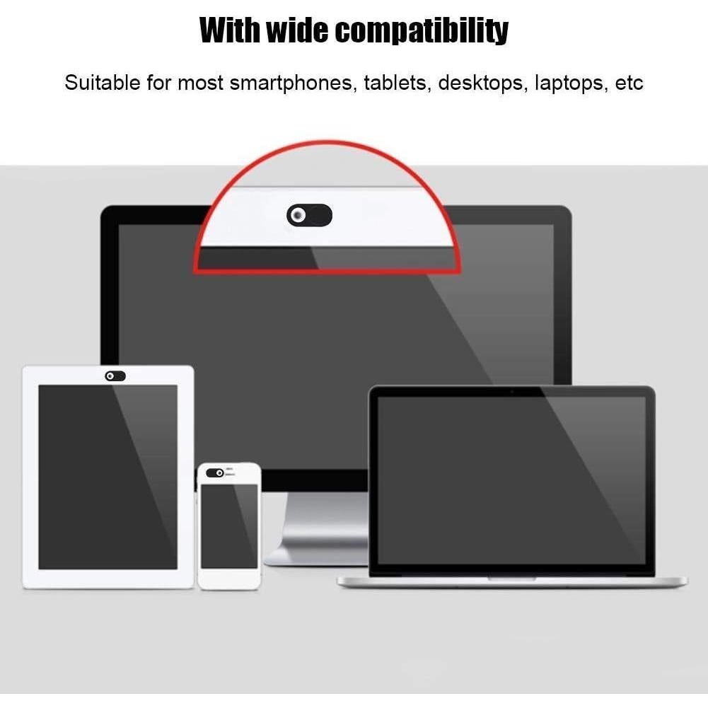 Cubierta de Webcam ASHATA Ultra Fina Negra - 3 Piezas