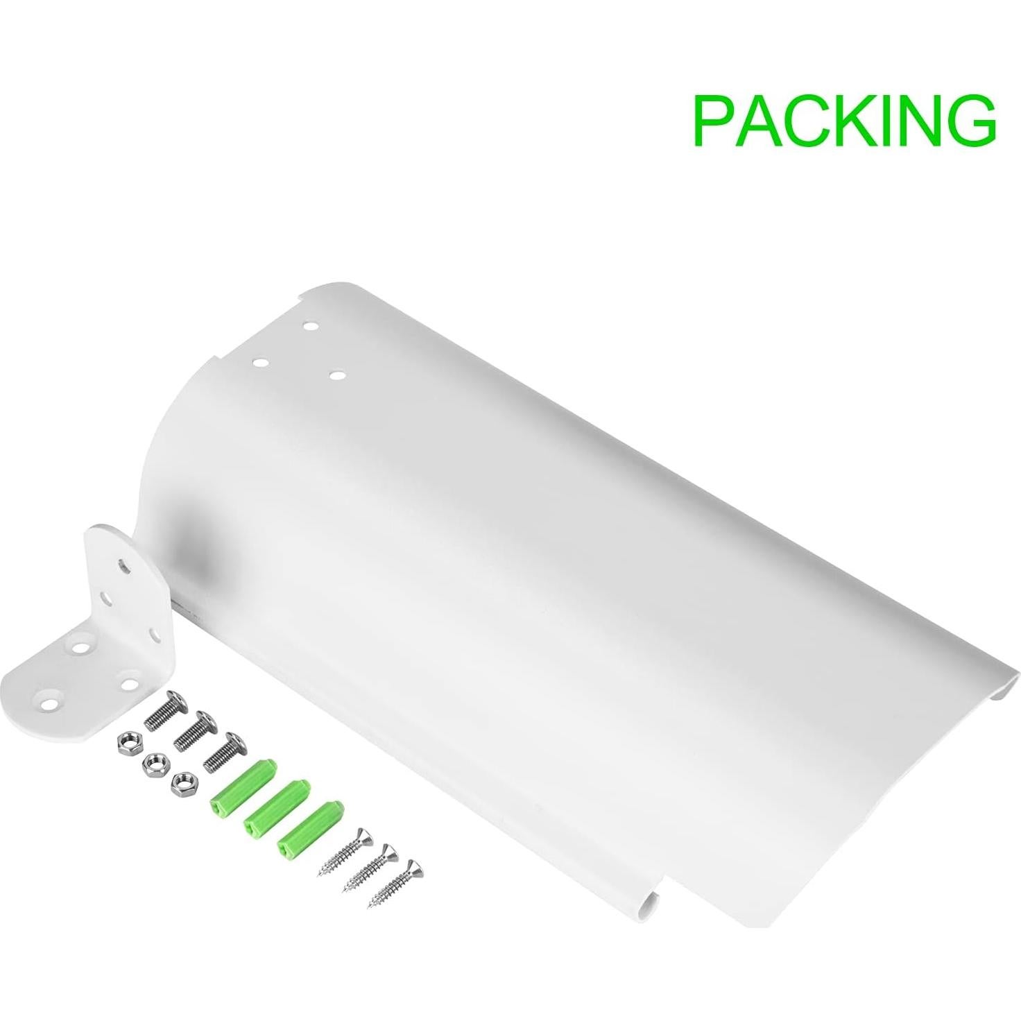 Cubierta para cámara Uogw blanca, protección sol y lluvia, 27x14cm