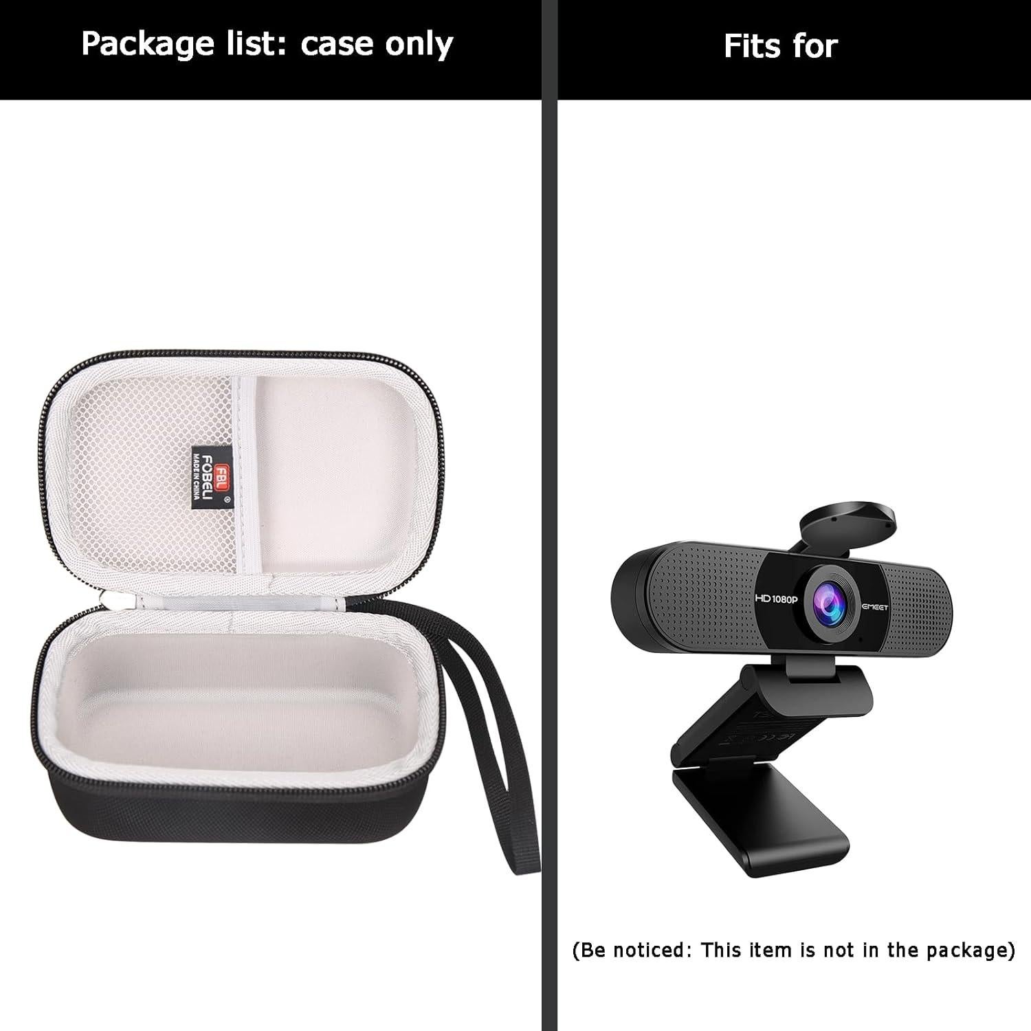 Funda Dura EVA FBLFOBELI para Cámaras Web eMeet y Logitech