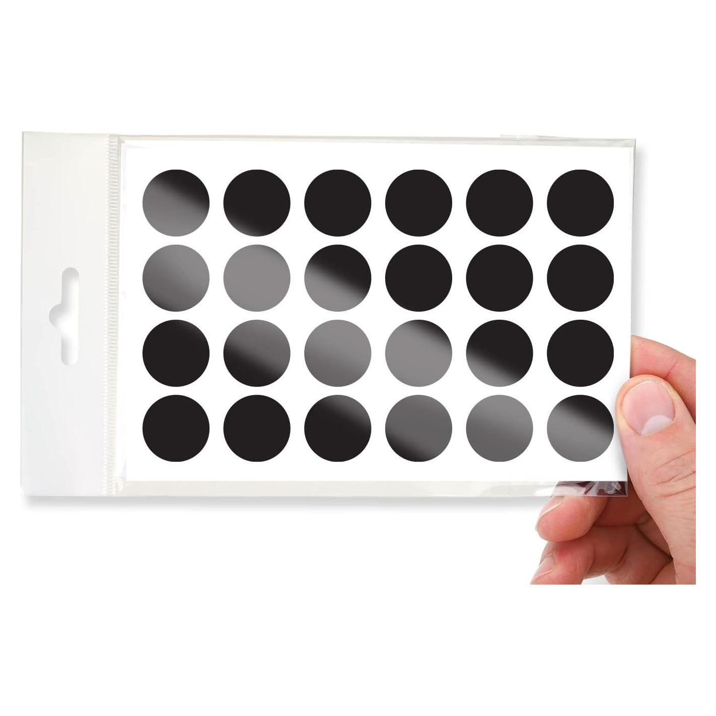 Webcam/Camera Vinyl Covers | 24 Low-Tack Reusable Webcam Stickers | 3/4" Oversized | Black 24-Pack (Ultra Glossy)