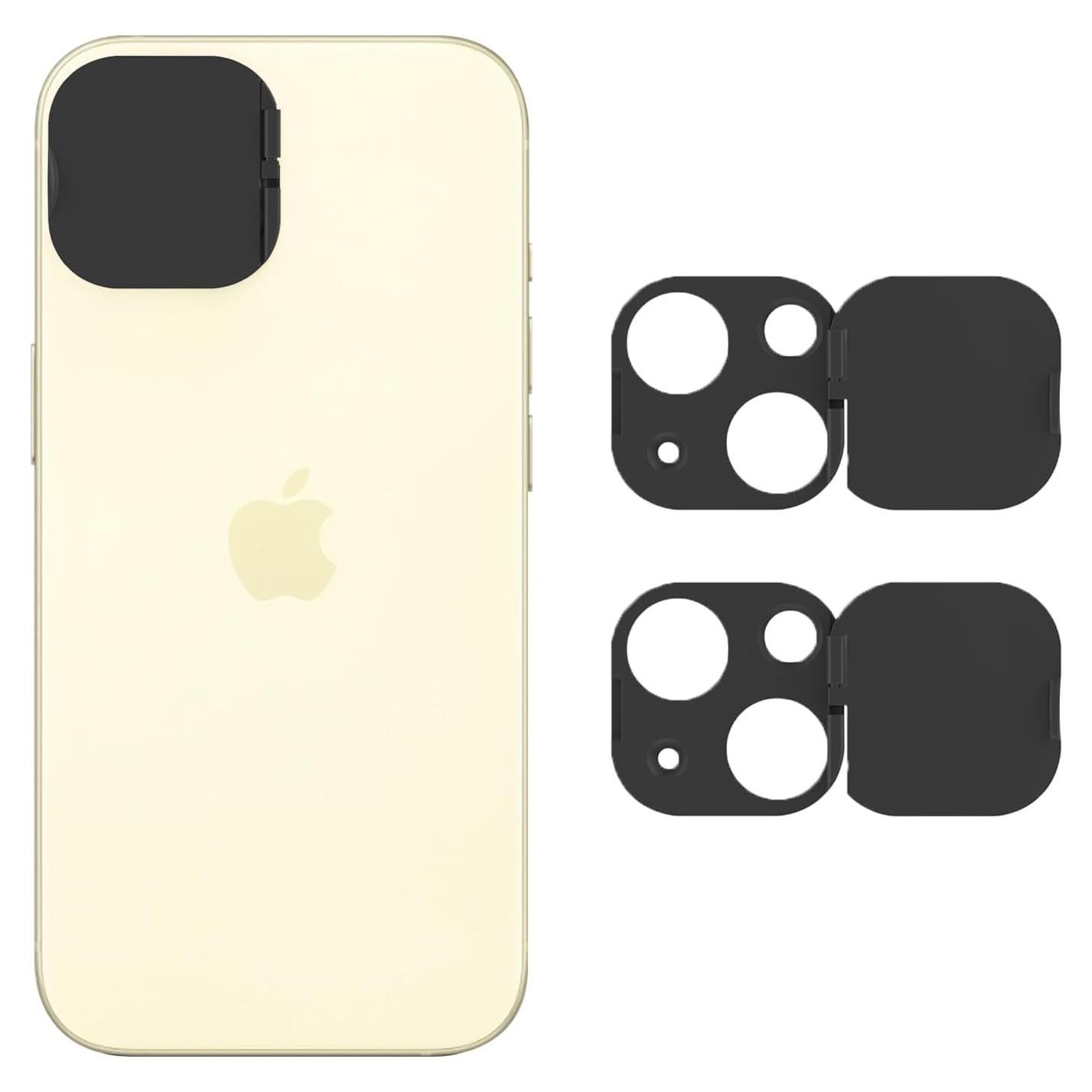 iPhone 15/15 Plus Camera Lens Cover - 2 Pack, Anti-Spy Tempered Glass, Strong Adhesive