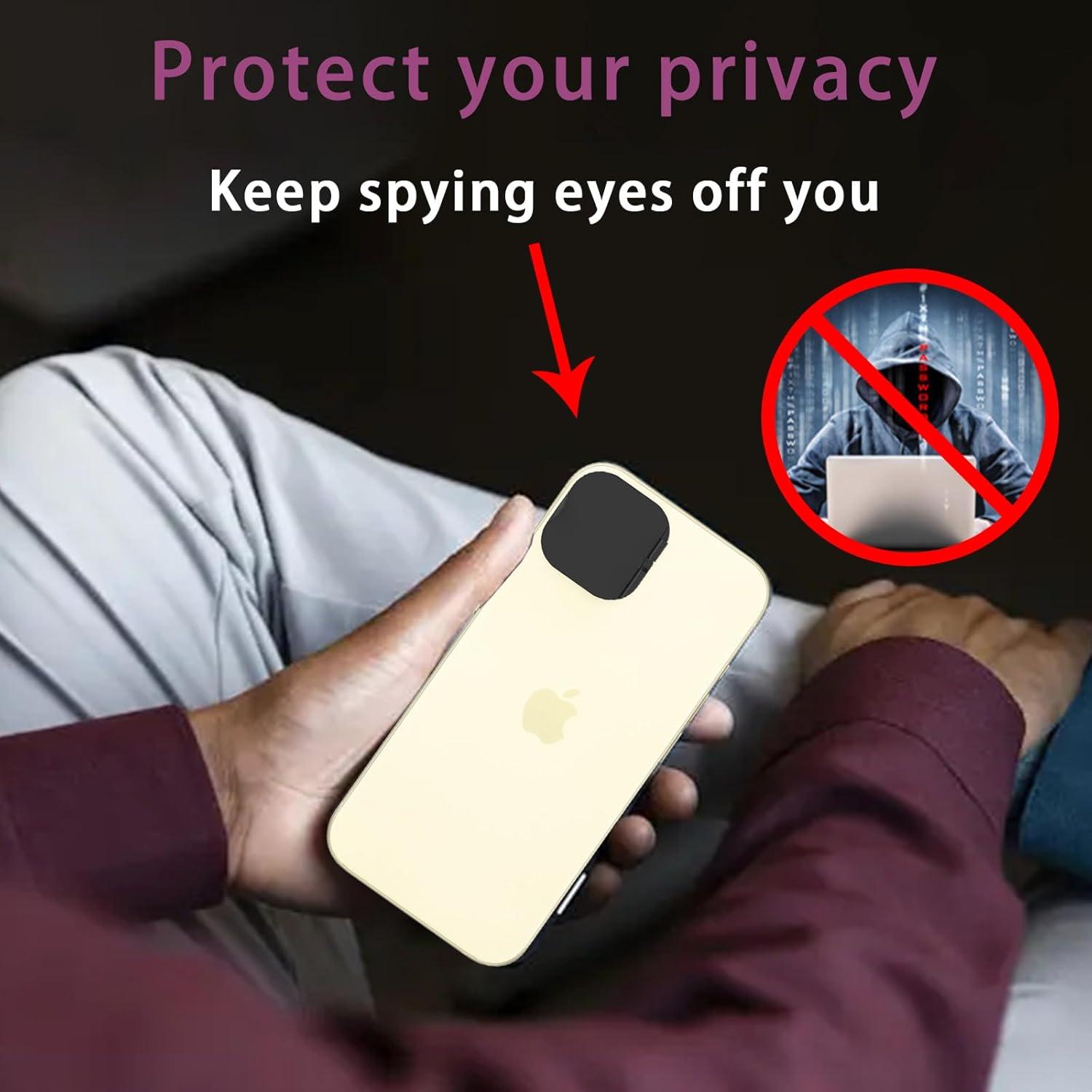 iPhone 15/15 Plus Camera Lens Cover - 2 Pack, Anti-Spy Tempered Glass, Strong Adhesive