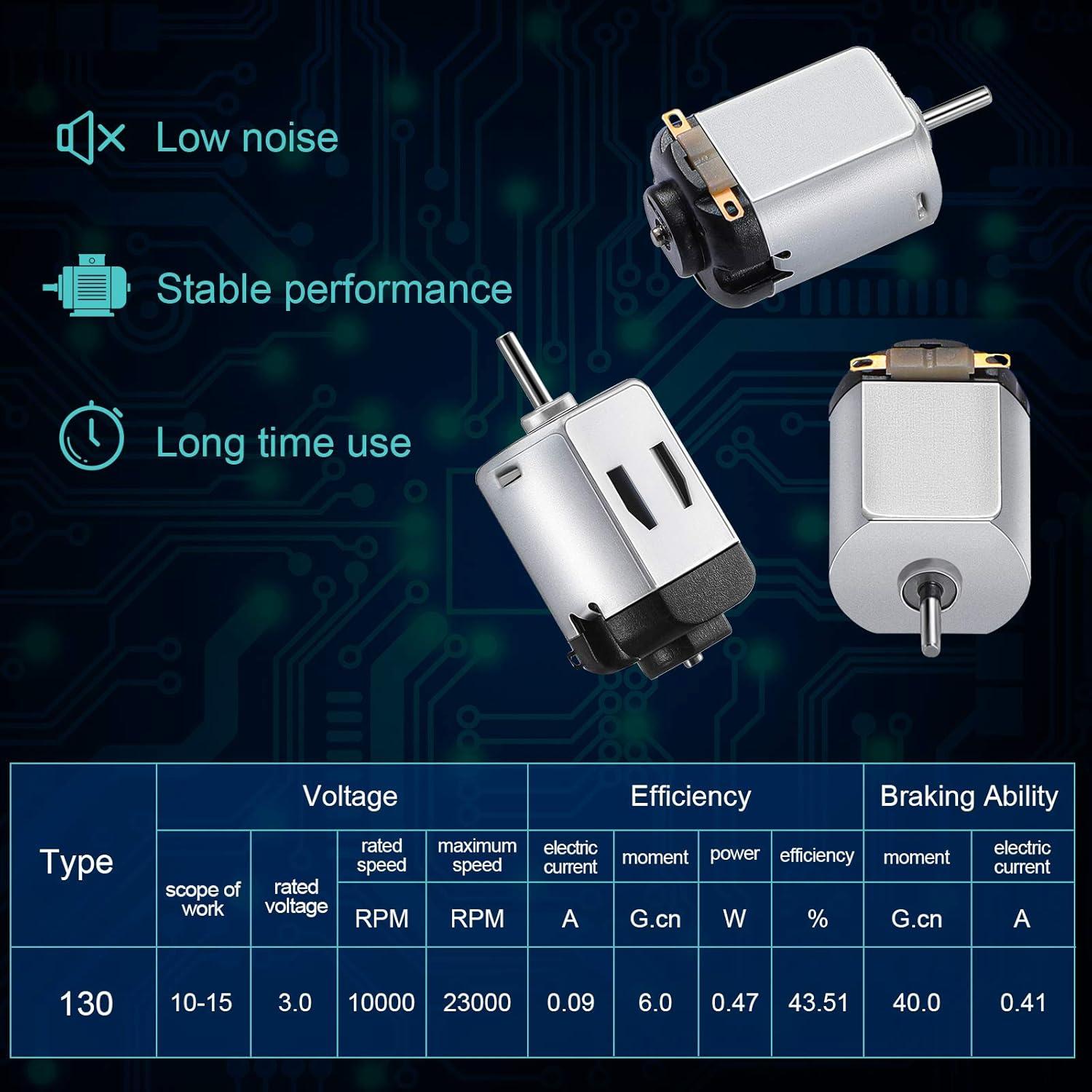 Mudder 20 Motores Eléctricos DC 1.5-3V 23000RPM para Juguetes
