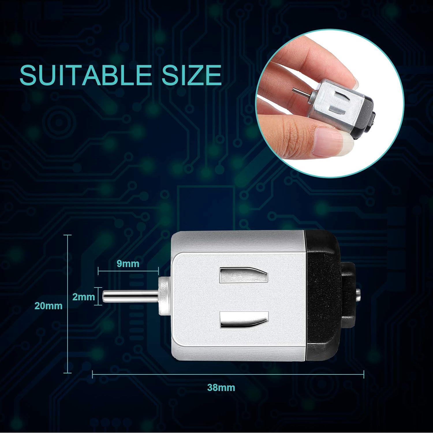 Mudder 20 Motores Eléctricos DC 1.5-3V 23000RPM para Juguetes