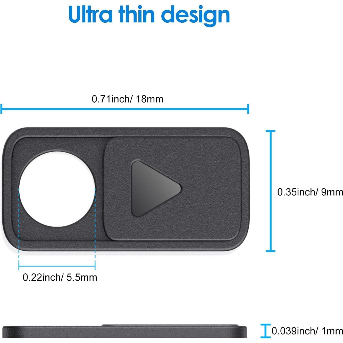 Cubierta de Cámara JETech Deslizante Ultra Delgado - Paquete de 6