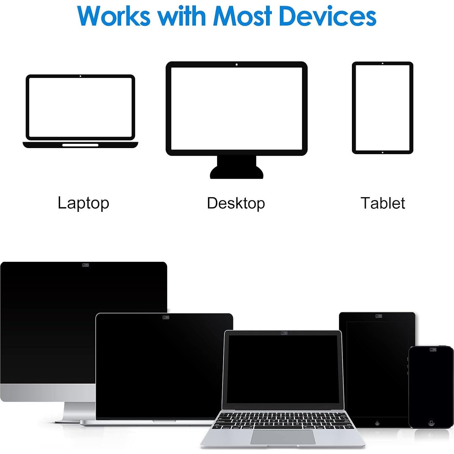 Cubierta de Cámara JETech Deslizante Ultra Delgado - Paquete de 6