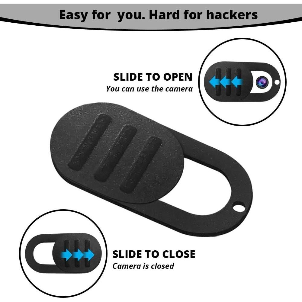 Laptop Camera Cover Slide, Textured Ultra-Thin 0.03 Inch Webcam Cover for iPhone iPad MacBook iMac Camera Blocker Slider Great for Privacy [3-Pack]