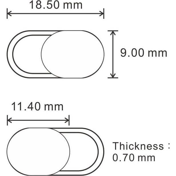 Cubierta de Webcam Deslizante Ximimark 6 Pcs Ultra Fina