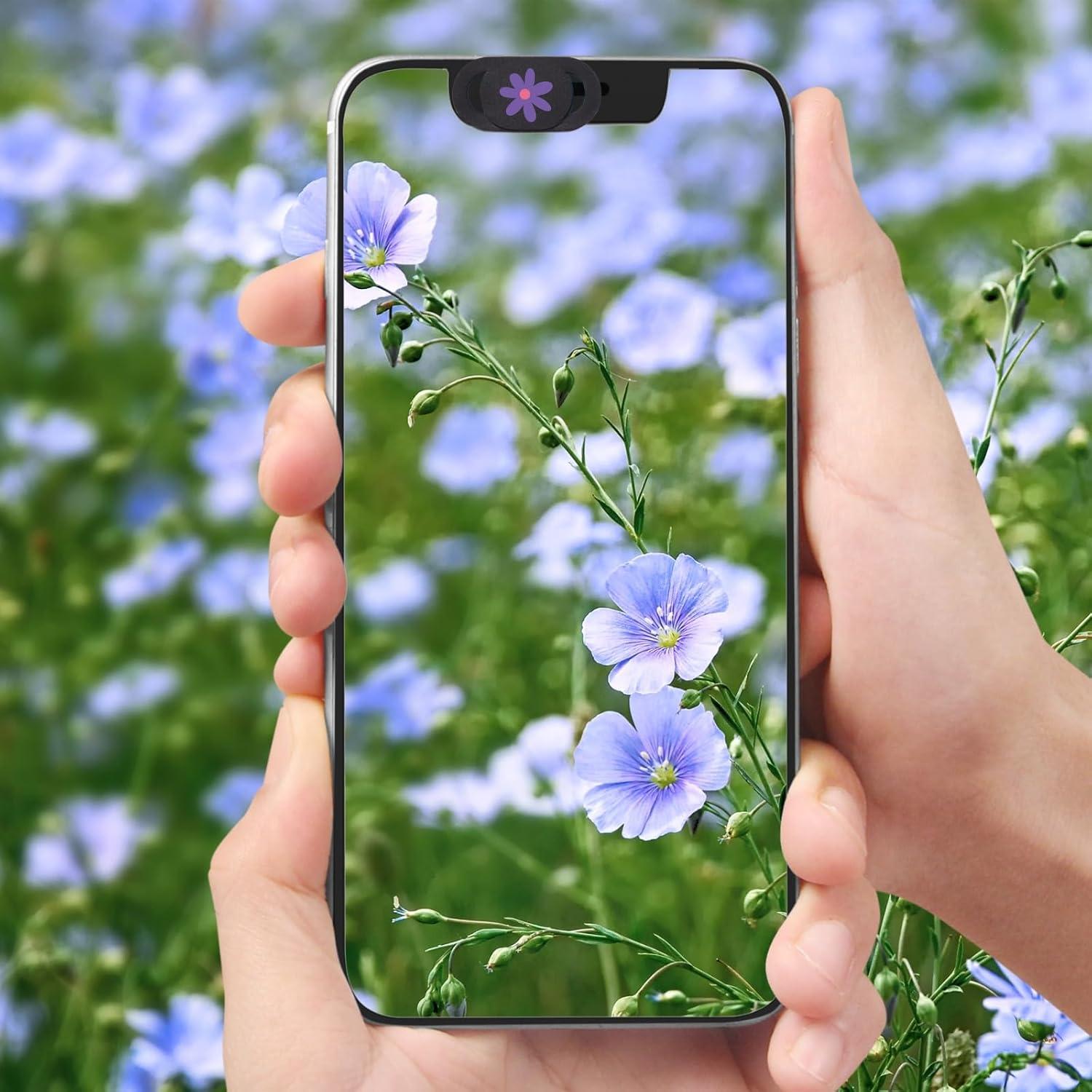 Cubierta de cámara de laptop VeekyVicky - Diseño Flor - 3 Piezas