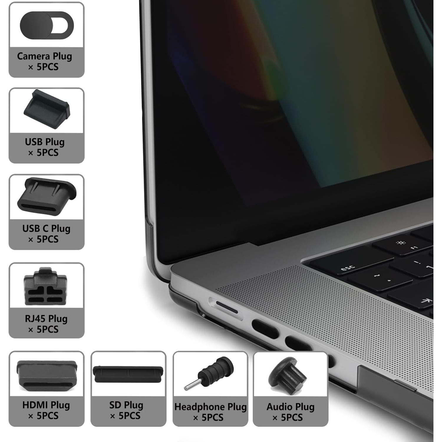 40 Tapas de Silicona Antipolvo OPSFALCON para Puertos USB y Más