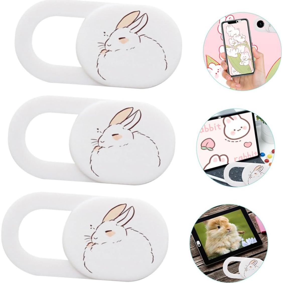 Artibetter 3 Piezas Cubierta de Privacidad Webcam Blanca