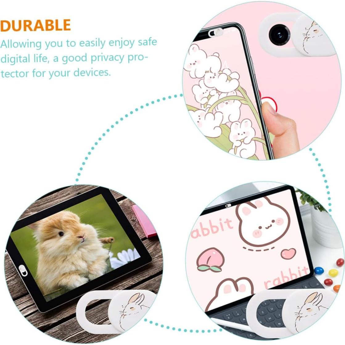 Artibetter 3 Piezas Cubierta de Privacidad Webcam Blanca