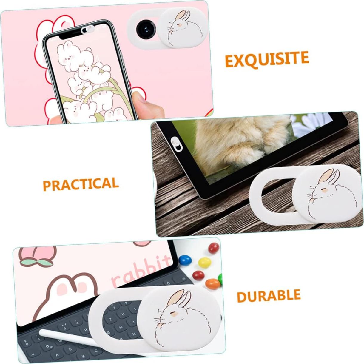 Artibetter 3 Piezas Cubierta de Privacidad Webcam Blanca